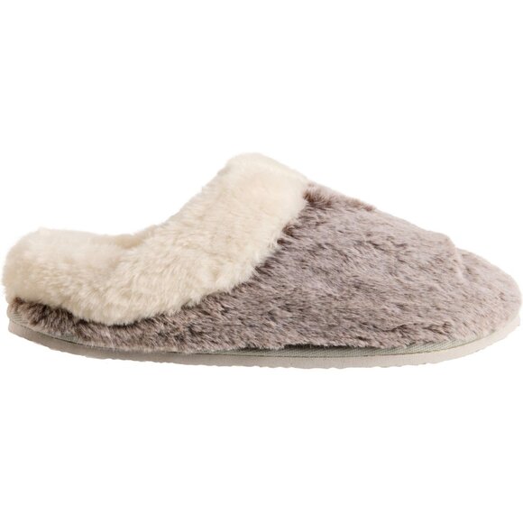 NEW Lemon Tipped Faux-Fur Scuff Slippers in Medium Brown For Women 1125 1s1 - Picture 2 of 5